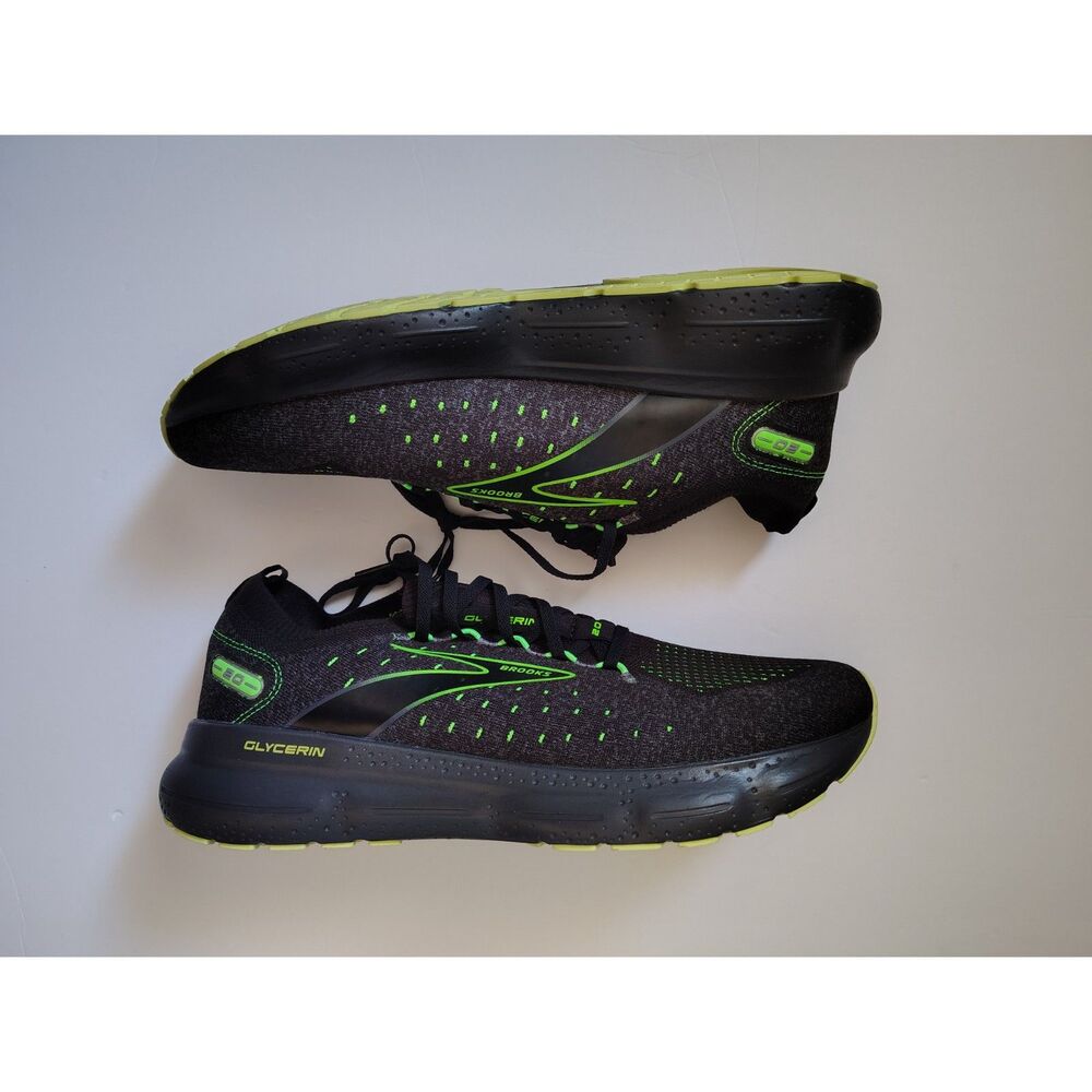 Brook's Men's Glycerin StealthFit 20 Running Shoe US Size 14 Black Neon Green